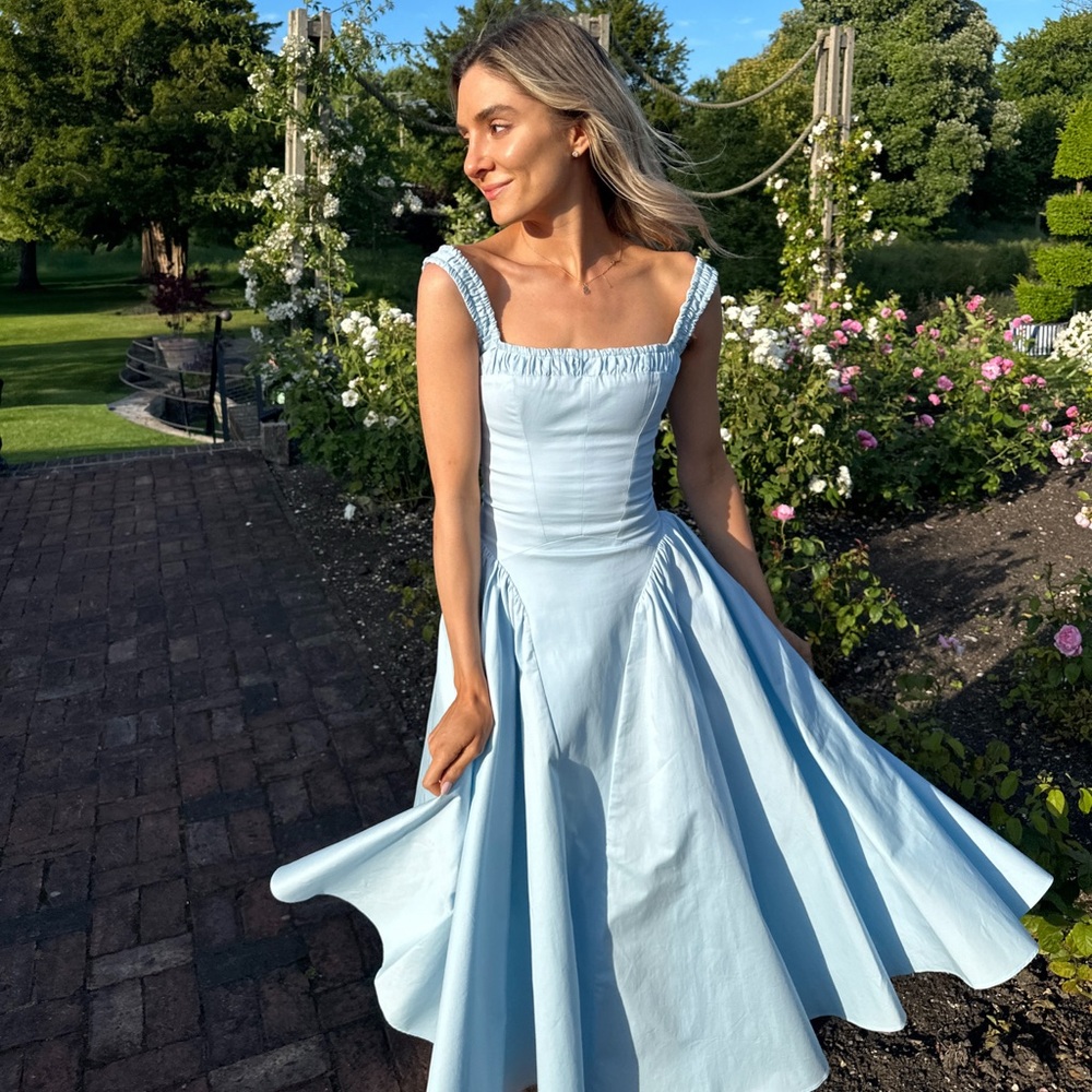 XS Dorothy B Pima Cotton Blend Cocktail Midi Dress HOUSE OF CB